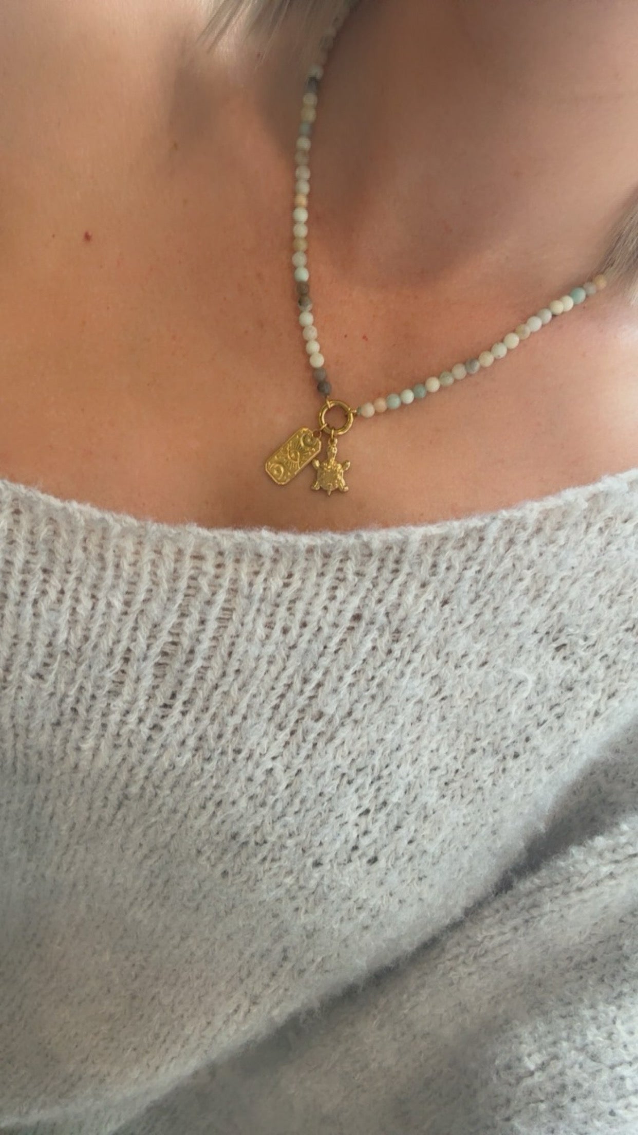 Aura Crystal Beaded Necklace