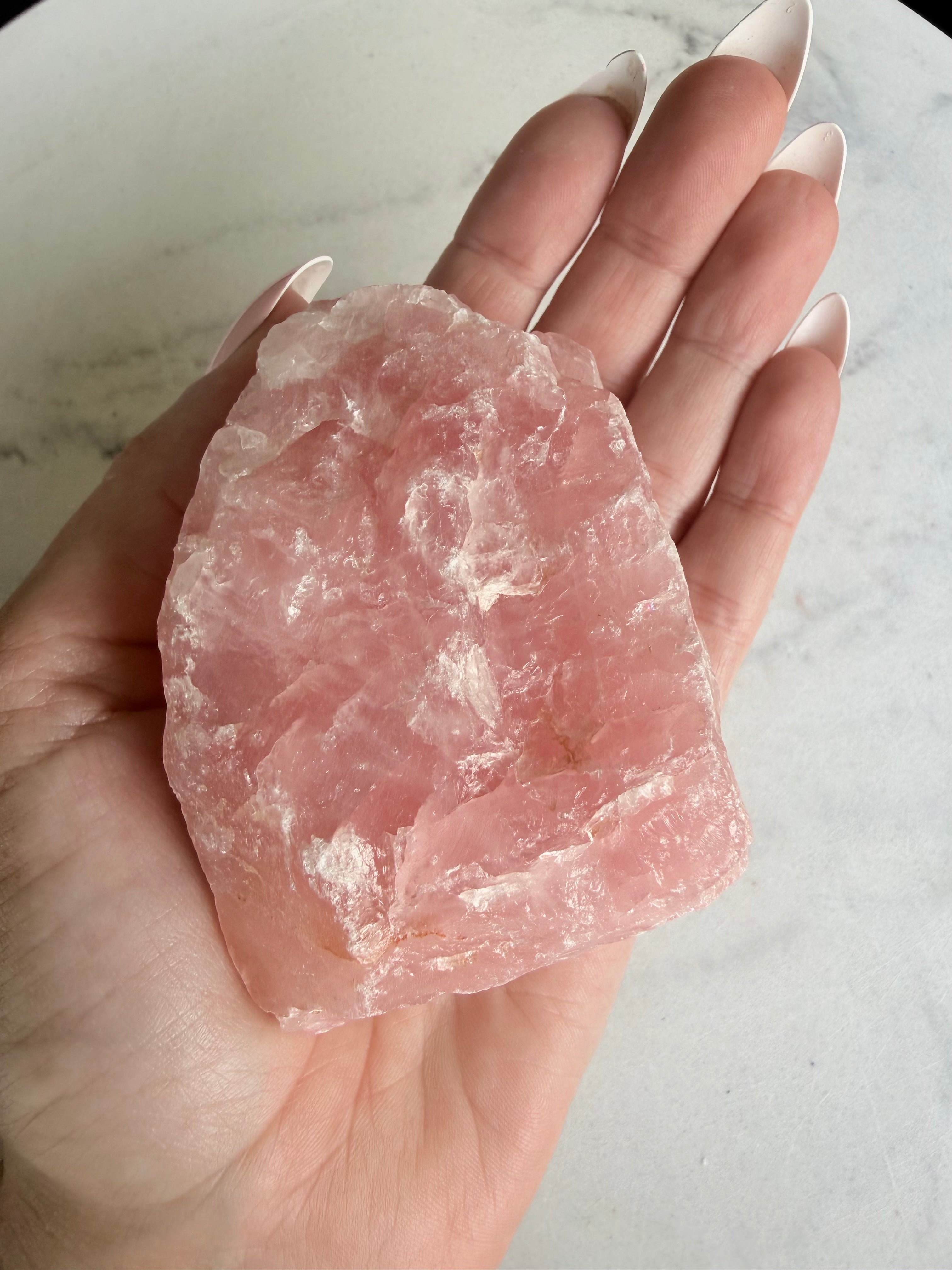 Rose Quartz- Raw Crystal Chunk