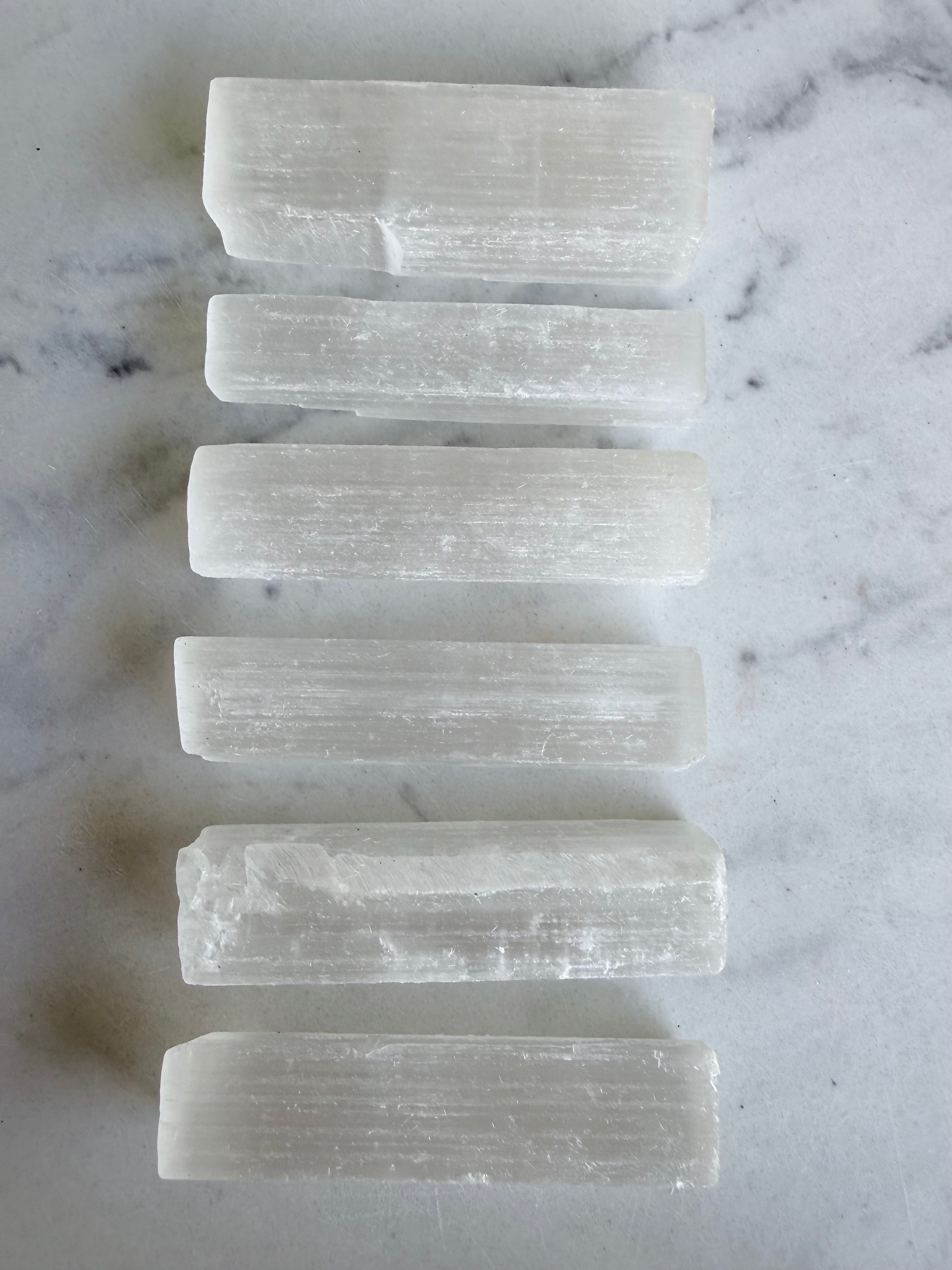 Selenite Rough Rod