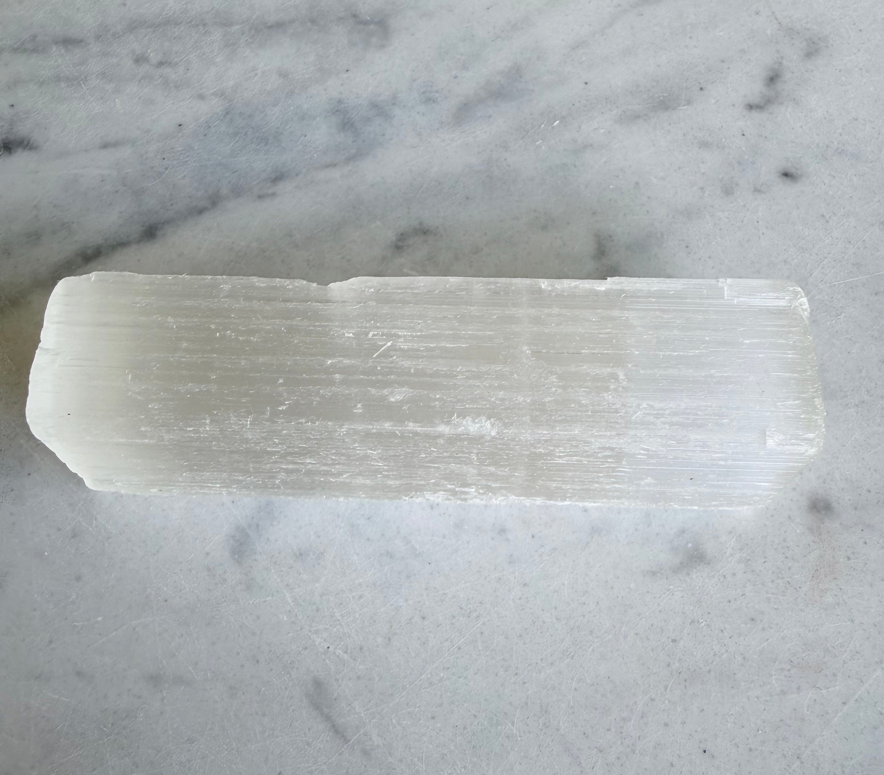 Selenite Rough Rod