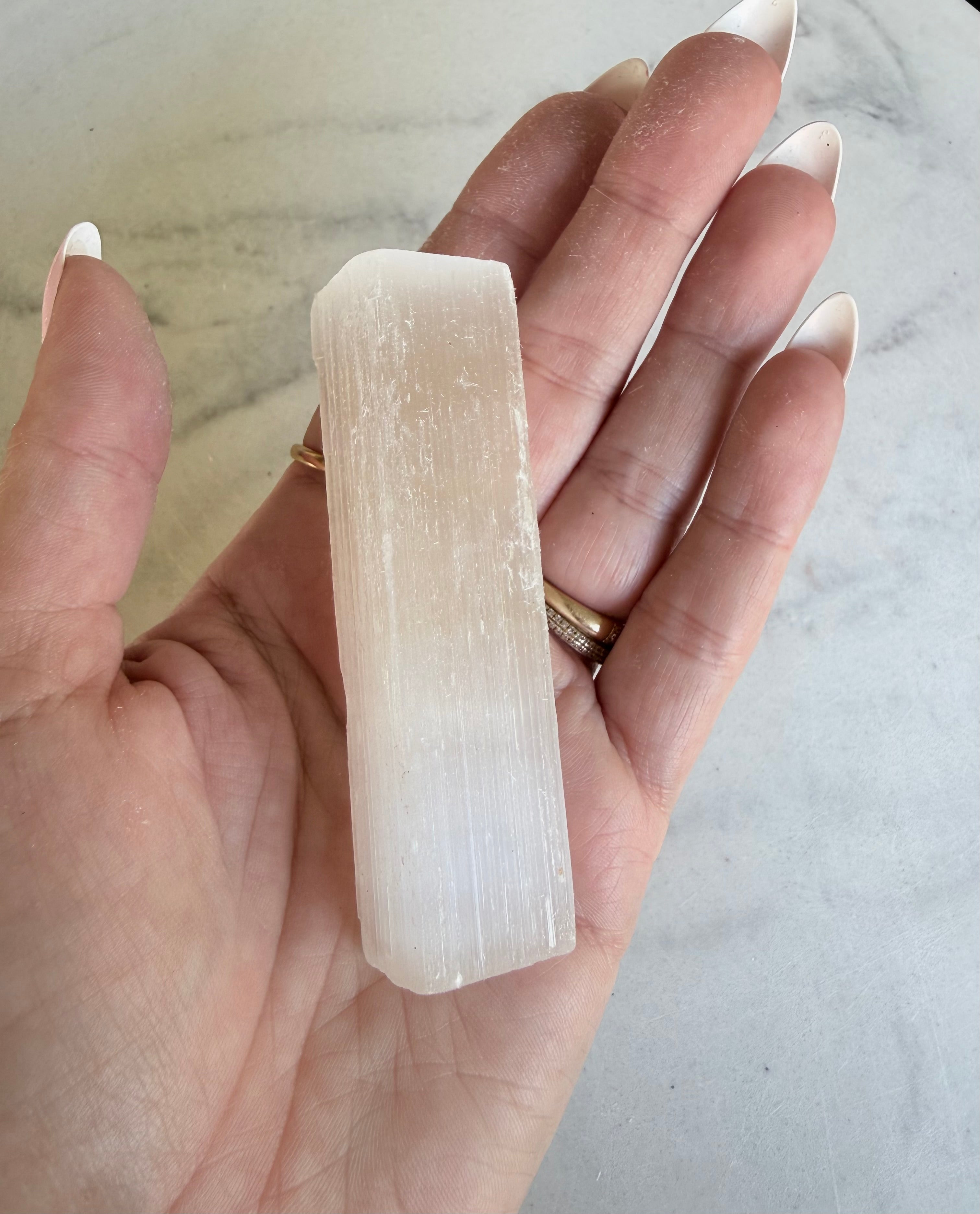 Selenite Rough Rod